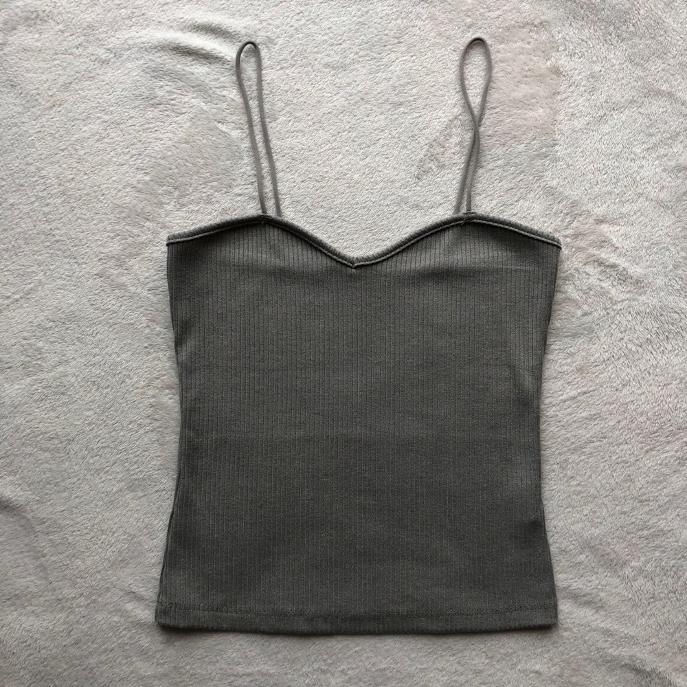 SHEIN SIZE XS ribbed grey tank top